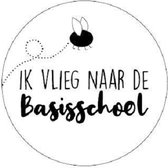 25x ik vlieg naar de basisschool - sluitsticker - afscheid - opvang - peuterspeelzaal - sticker - traktatie