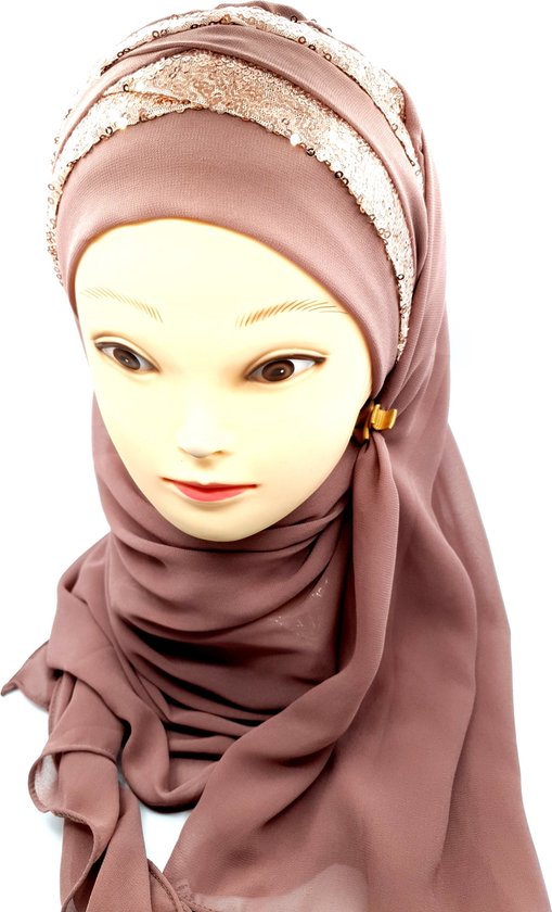 Foulard rose Luxe , beau hijab, hijab instantané, écharpe.