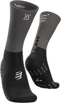 Compressport Mid Compression Socks - zwart/grijs - maat 39-41