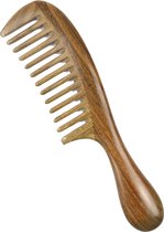 Sandelhout Kam | Plasticvrije Houten Kam | Duurzaam Cadeau | Anti-Static Wood Hair Comb | Handmade Sandalwood Comb
