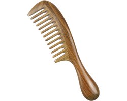 Handgemaakte Sandelhout Kam | Plasticvrije Houten Kam | 20 cm | Antistatische Kam Voor Alle Haartypes | Duurzaam Cadeau | Natural Sandalwood Comb