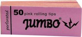 Jumbo pink filter tips - roze tips - perforated filter tips - 10 pakjes