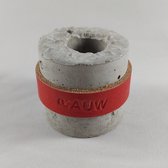 Rauw Beton Design kaarsen Ruby Rood industrieel kaarsenhouder cement