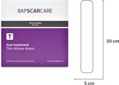 BAPSCARCARE T - zeer dunne siliconen pleister, 5x30 cm | Vermindert littekens en littekenklachten | Litteken pleister | Siliconenpleisters littekens