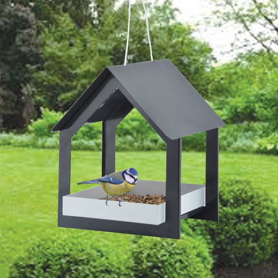 Esschert Design Vogelvoederplek Hangend - Zwart - 19 x 19 x 23 cm - Esschert Design