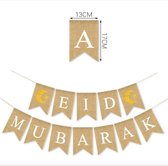 Ramadan decoratie: Slinger - Juten - Eid Mubarak