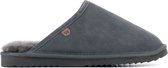 Warmbat Mannen Suède    Harde zool  Pantoffels / dichte Sloffen - Warmbat Classic - Grijs - Maat 47