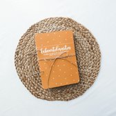 Bewaarbundel geboortekaarten - Kaartenbundel geboorte - Okergeel - Kaartjesbundel - Kraamcadeau
