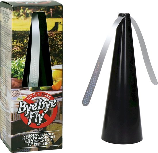 ByeByeFly - vliegenverjager voor op tafel - vliegenvanger - vliegenval - fly fan - vliegen verjager - zwart