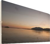Wanddecoratie hout -horizon in het Nationaal park Lower Zambezi - 120x80 cm - Houten Wandpaneel - Muurdecoratie - Woonkamer - Slaapkamer