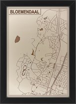 Houten stadskaart van Bloemendaal