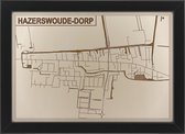 Houten stadskaart van Hazerswoude-Dorp