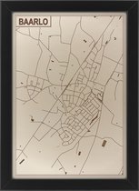 Houten stadskaart van Baarlo