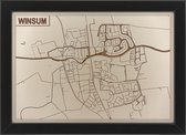 Houten stadskaart van Winsum