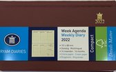 Ryam Compact Zakagenda Bordeaux Liggend - Week per 2 pagina's 15x9cm