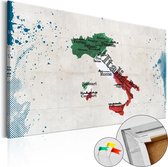 Afbeelding op kurk - Italy [Cork Map].