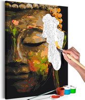 Doe-het-zelf op canvas schilderen - Buddha in the Shade.