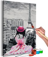 Doe-het-zelf op canvas schilderen - Paris - Eiffel Tower View.