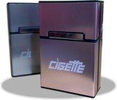 CIGETTE -Boîte de rangement de cigarettes aspect aluminium de Luxe en or rose - boîte de rangement de cigarettes