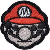 Mario strijk embleem - Mario gezicht patch - patches - stof en strijk applicatie - Mario & Luigi