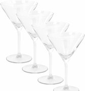 4x stuks luxe Cocktailglazen/martiniglazen 260 ml - Martiniglazen - Cocktailglazen