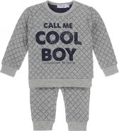 Dirkje - 2pce kledingset - Baby - Cool Boy - Grijs - Maat 80