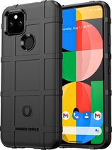 Google Pixel 5a Hoesje - Mobigear - Rugged Shield Serie - TPU Backcover - Zwart - Hoesje Geschikt Voor Google Pixel 5a