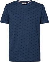 Petrol Industries - Heren Miniprint T-shirt - Blauw - Maat S