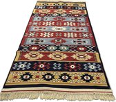 Kelim vloerkleed Yamadi - Kelim tapijt -Kelim kleed - Oosterse Vloerkleed - 100x200 cm - Loper - Bankkleed