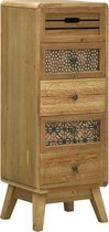 Decoways - Dressoir met 5 lades 37x30x97,5 cm hout bruin
