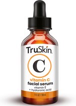 TruSkin Vitamine C-serum voor gezicht, anti-aging serum met hyaluronzuur, vitamine E, biologische aloë vera en jojoba-olie, hydraterend en verhelderend serum voor donkere vlekken,