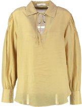 Yaya dusty oker blouse lyocell linnen - Maat 34