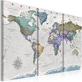 Schilderij - World Destinations (3 Parts).