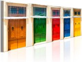 Schilderij - Colourful Doors.