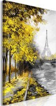 Schilderij - Paris Channel (1 Part) Vertical Yellow.