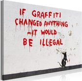 Schilderij - Quotes Graffiti (1 Part) Wide.