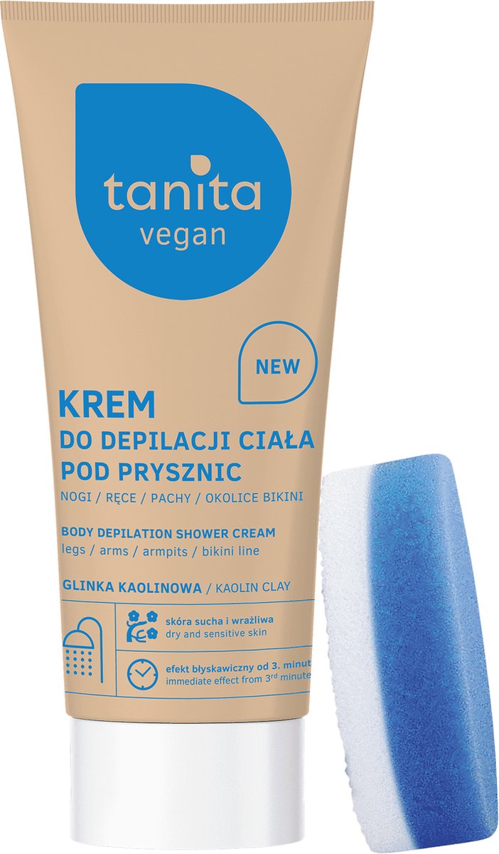TANITA BODY DEPILATION CREAM FOR SHOWER WITH KAOLIN CLAY AND MATCHA 200 ml