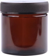 Zalfpot / Crèmepot 60ml met deksel - Crème potjes met deksel - Lege potjes met deksel - Lege potjes cosmetica - Glazen bruine pot Amber glas DIN 18 - Hervulbaar - 100% duurzaam ver