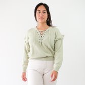 Groene trui met veter