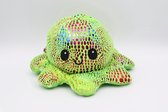 Octopus Mood Knuffel – Omkeerbaar – TikTok Hype 2021 – Verschillende Kleuren – Blij en Boos - Glitter Groen/Roze