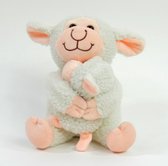 Pluche schaap met baby, 16cm