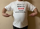 T-shirt - Ik ben het bewijs, bier maakt onweerstaanbaar - funartikel