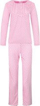 Dames pyjama Fine women katoen met bamboe gestippeld roze M