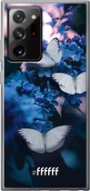 6F hoesje - geschikt voor Samsung Galaxy Note 20 Ultra -  Transparant TPU Case - Blooming Butterflies #ffffff