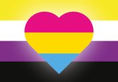 Sticker - Vlagsticker - Non Binary & Pan - LGBT+ - Regenboog