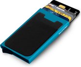 Walletstreet Uitschuifbare Pasjeshouder N9 Plus - Walletstreet Aluminium Creditcardhouder Card Protector Anti-Skim/ RFID Card Protector 7 Pasjes – Blauw/Blue