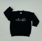 Baby Sweater - Adorable - Zwart - Maat 74