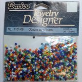 Darice Glass Rocaille Seed Beads 10/0 Assorted Opaque Multi Color 20 Gram