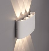 Dekubo Mika - Up & Down led lamp Wit - Buitenlamp - LED Buitenverlichting - Warmlicht - LED-wandlamp