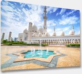 Akoestische panelen - Geluidsisolatie - Akoestische wandpanelen - Akoestisch schilderij AcousticBudget® - paneel met de Sheikh Zayed Mosque - design 180 - 90x60 - Wanddecoratie - w